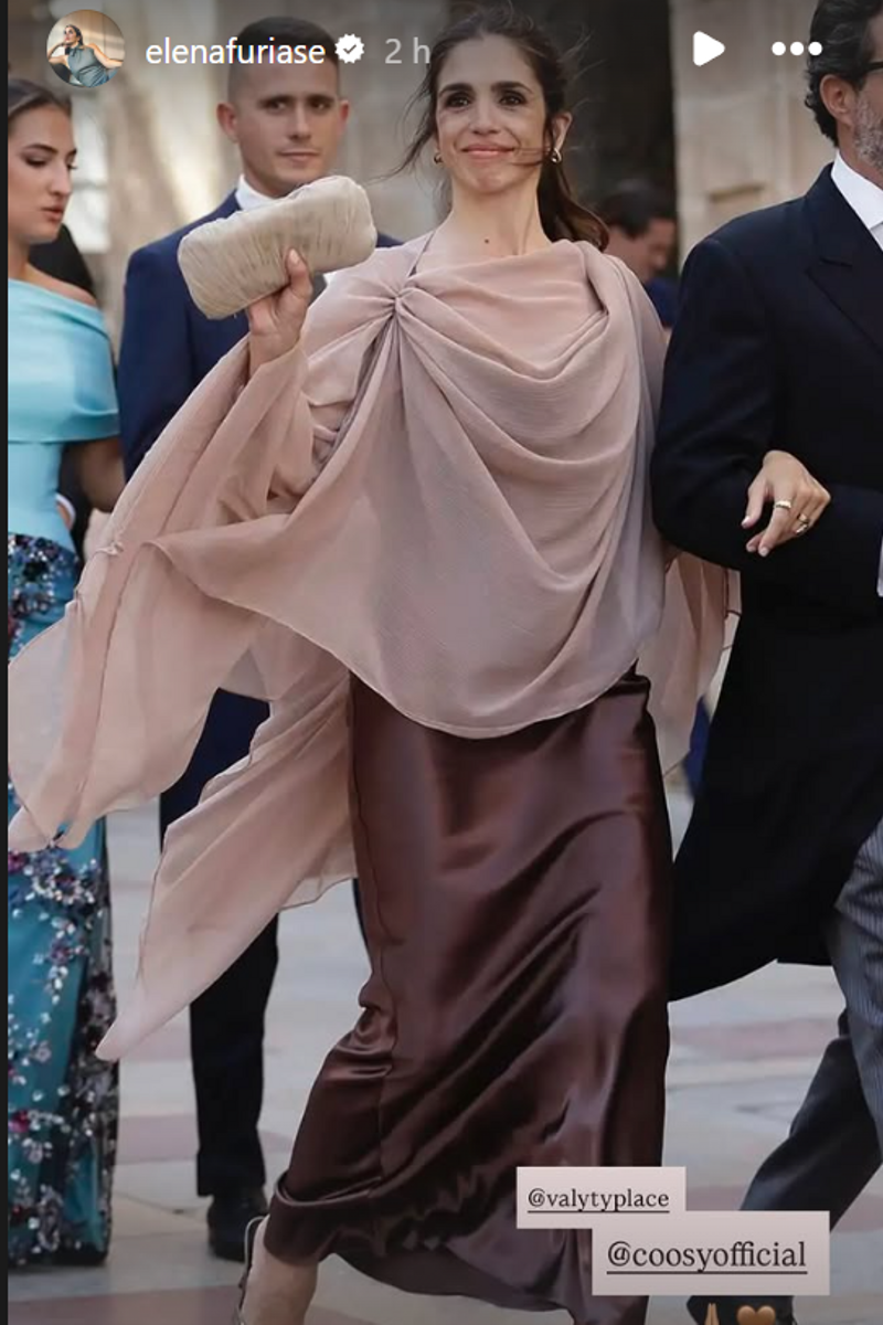 Elena Furiase en la boda de Paty Sánchez-Flores