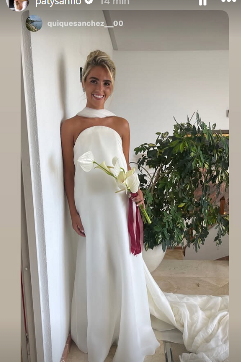 Patricia Sánchez vestida de novia