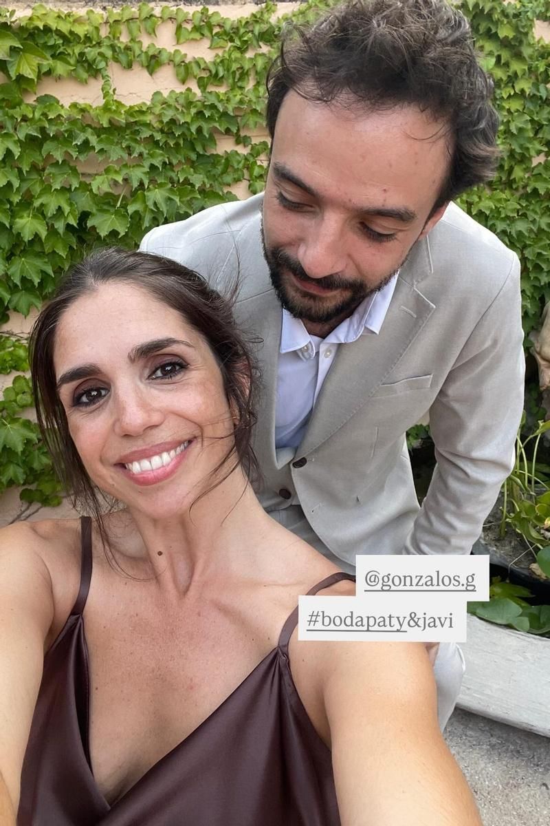 Elena Furiase y Gonzalo Sierra, durante la boda de Paty Sánchez-Flores