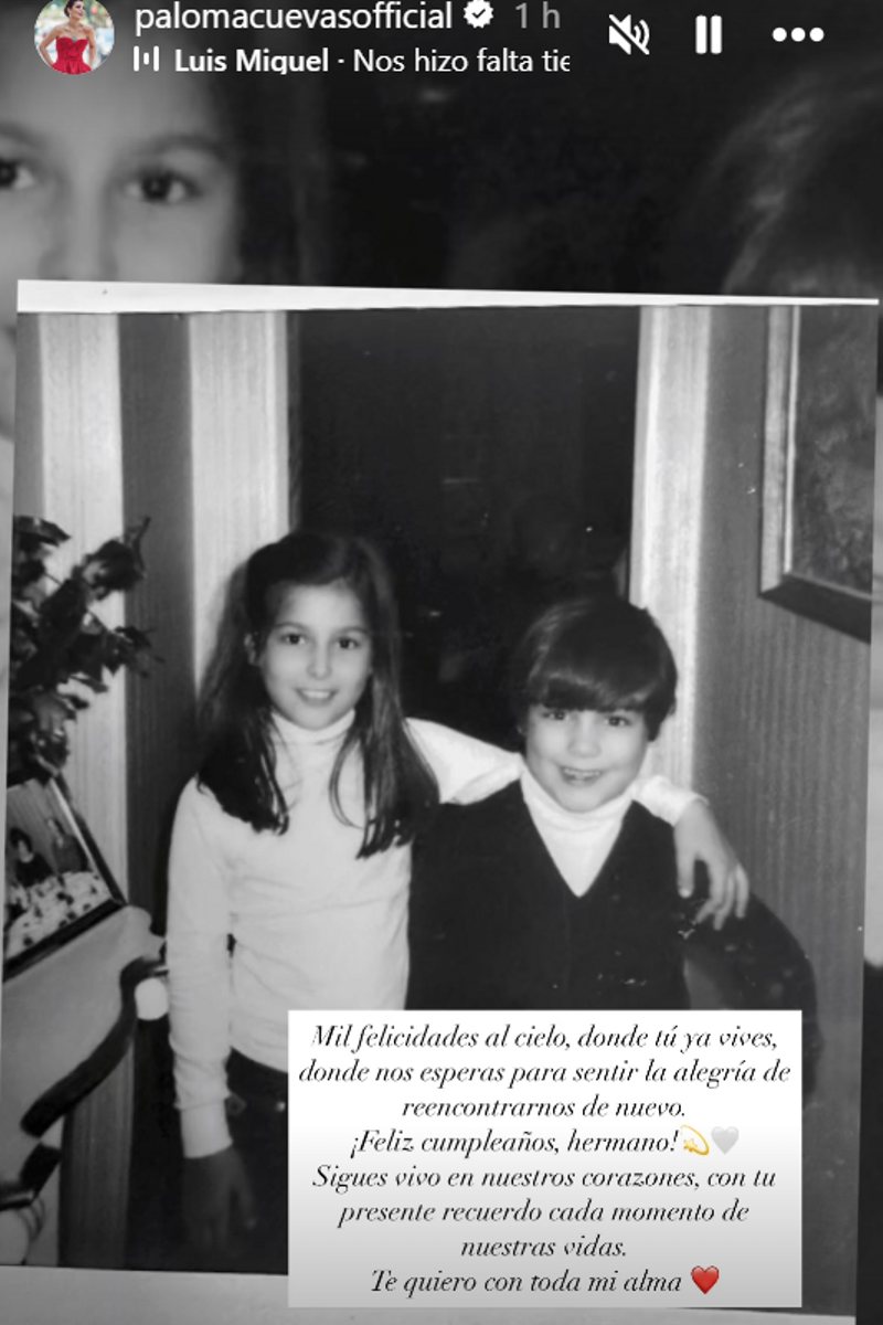 La felicitación de Paloma Cuevas a su hermano