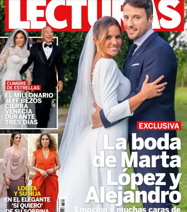 La primera imagen de Marta López y su marido Alejandro ya de recién casados