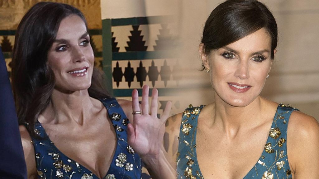 La reina Letizia, con el mismos vestido