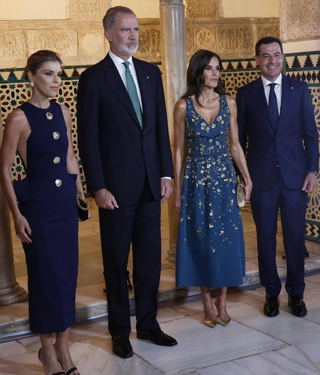 Los reyes, en el Real Alcázar de Sevilla