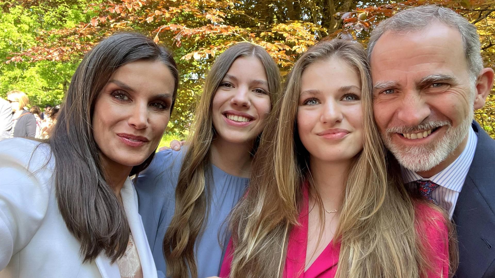 Los reyes Felipe y Letizia, la princesa Leonor y la infanta Sofía