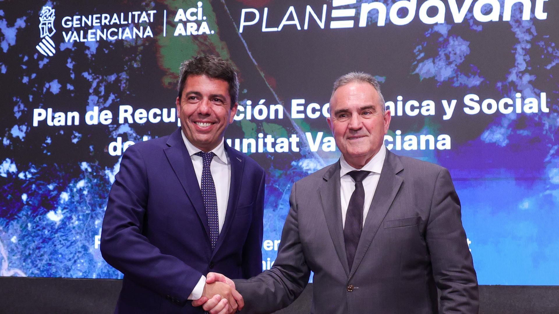 Mazón y Gan Pampols durante la presentación del plan