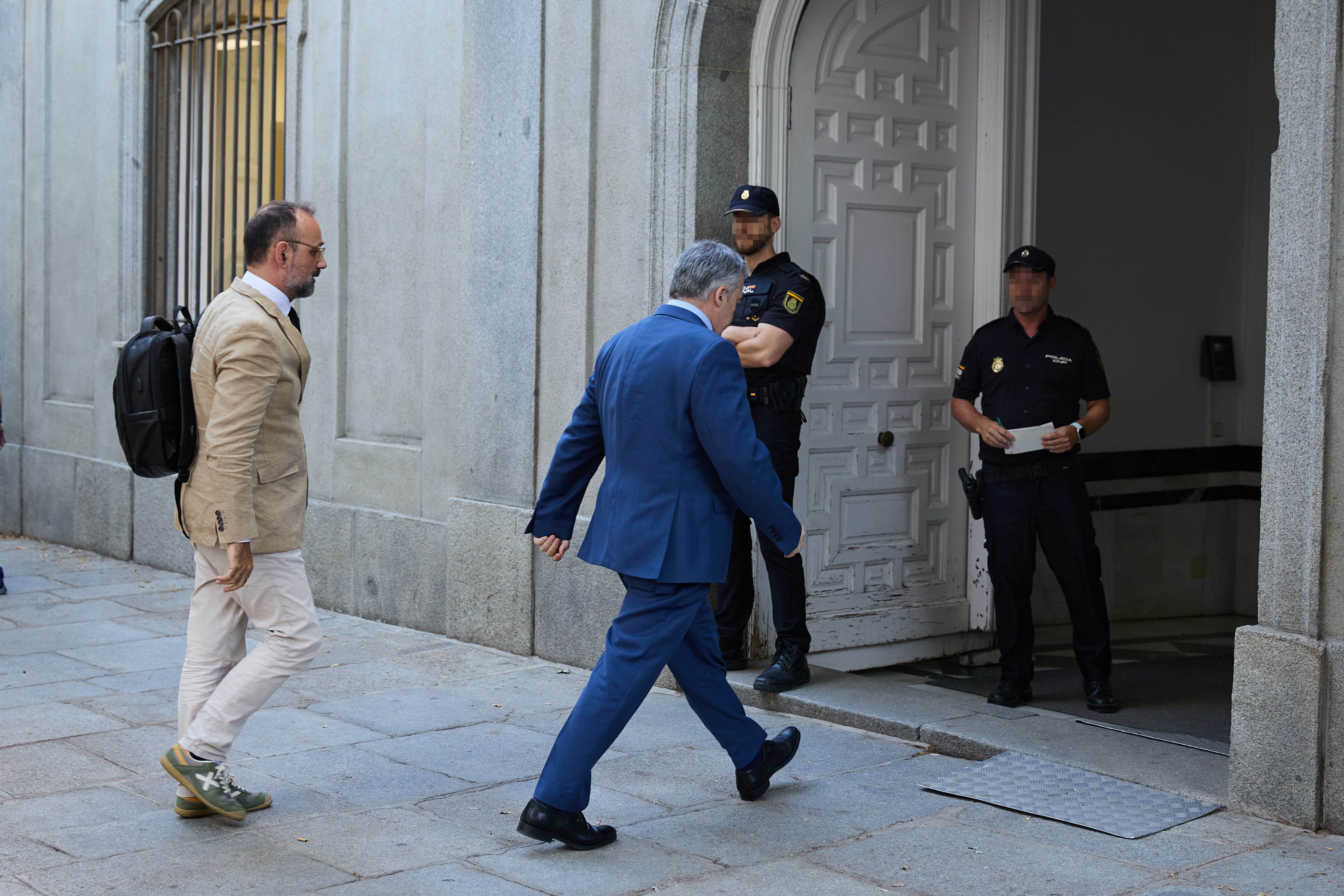 Santos Cerdán en su entrada al Tribunal Supremo