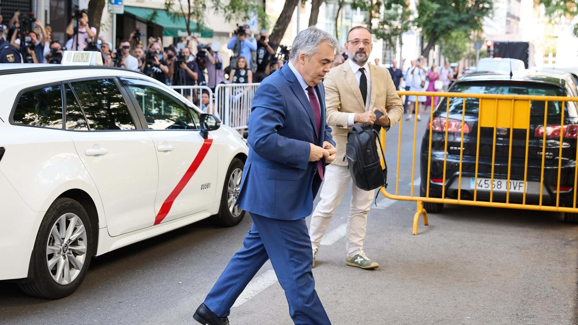 Santos Cerdán en su entrada al TS