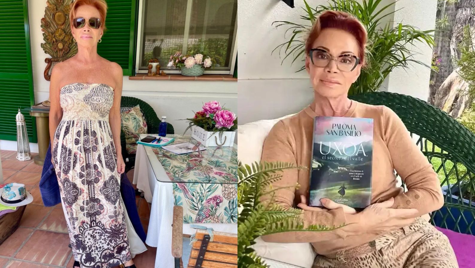 El porche cubierto de la casa de Paloma San Basilio