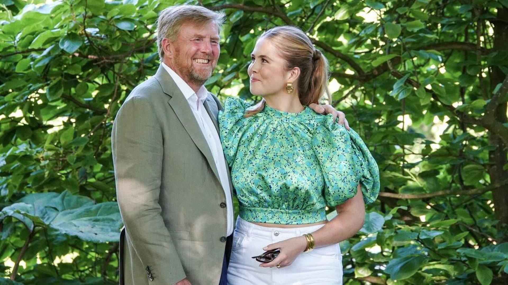 El rey Guillermo y la princesa Amalia de Holanda