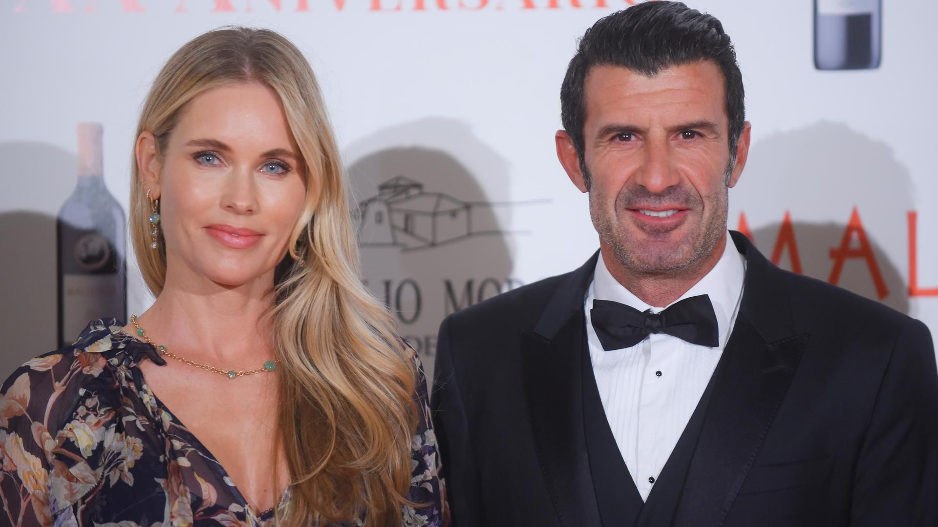 Helene Svedin y Luis Figo