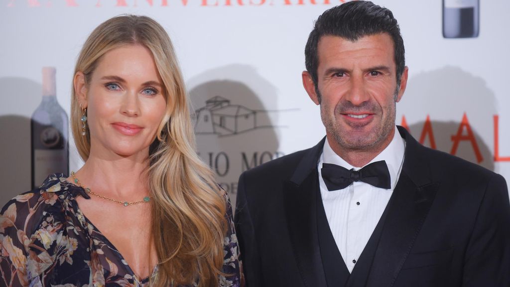 Helene Svedin y Luis Figo