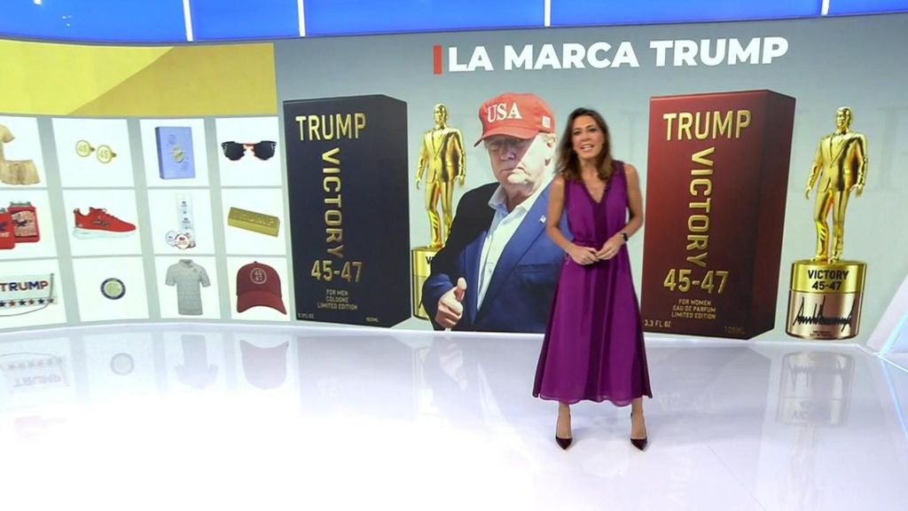 Donald Trump promociona un perfume con una figura de sí mismo inspirado en su doble victoria electoral