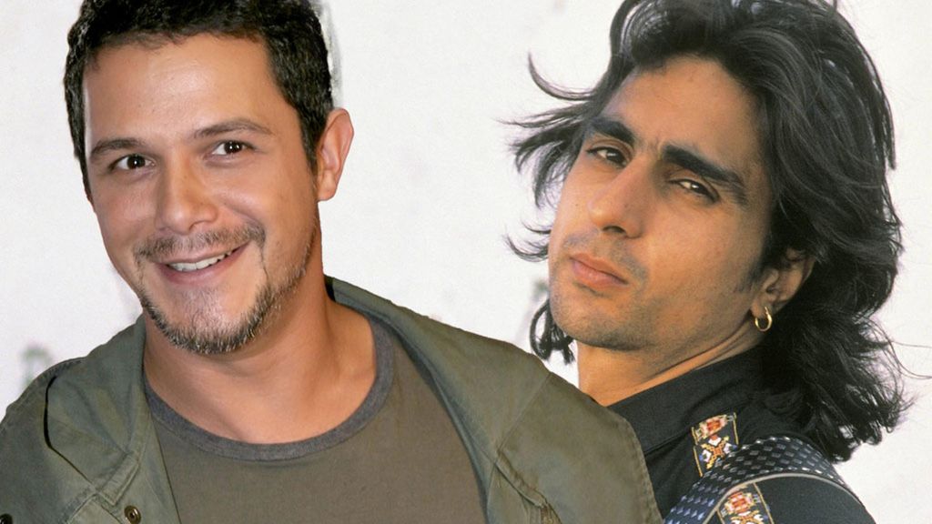 Alejandro Sanz y Antonio Flores, en fotos de archivo