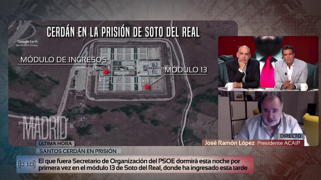Así son los presos con los que Santos Cerdán comparte módulo en prisión