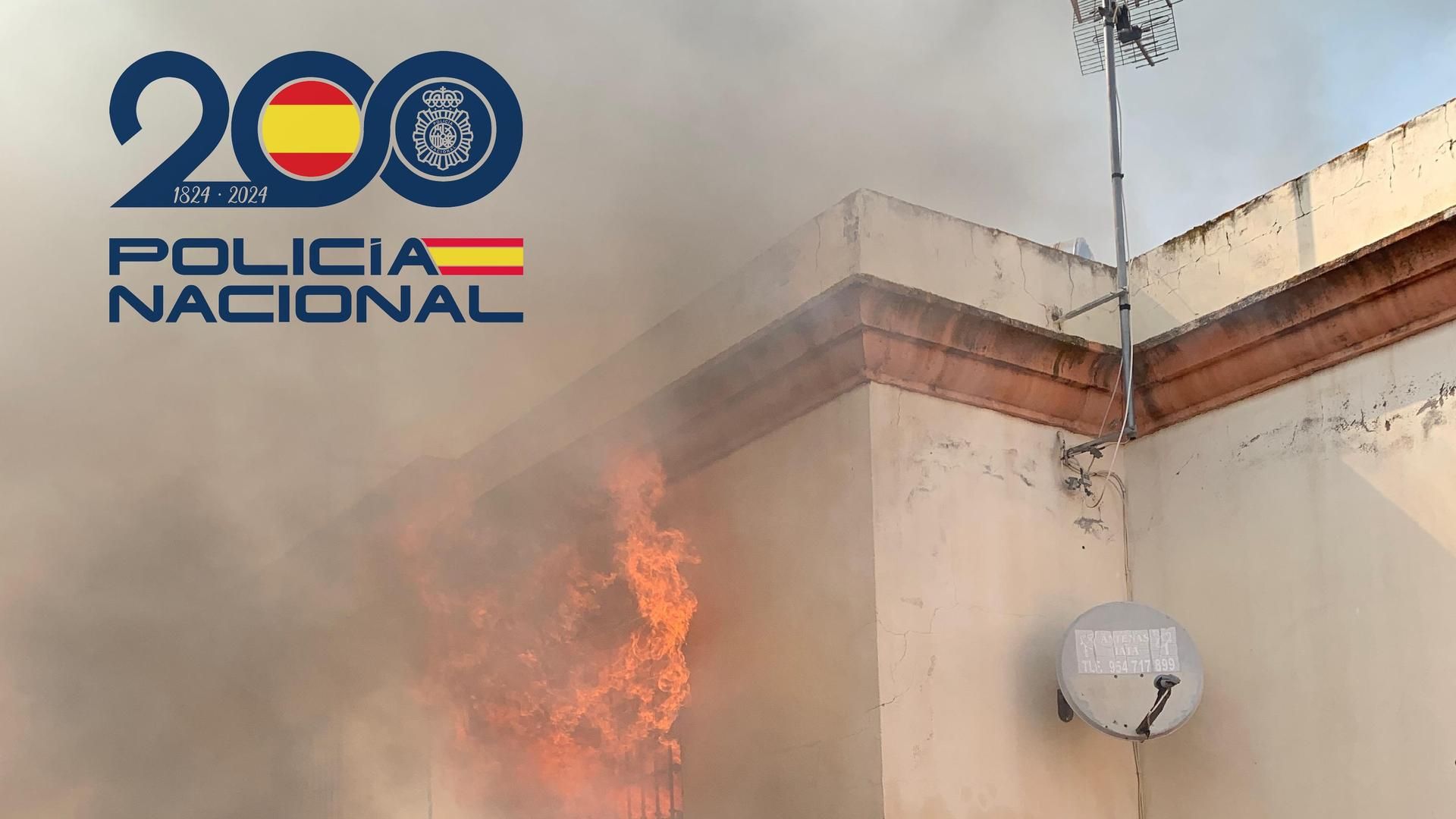 Casa incendiada en Coria del Río