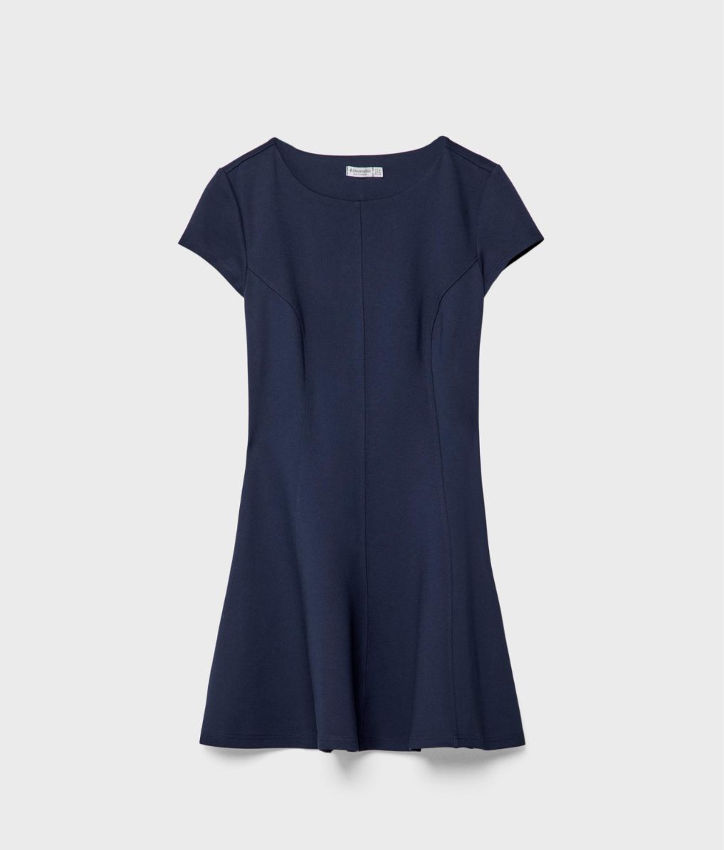 Vestido de punto y manga corta