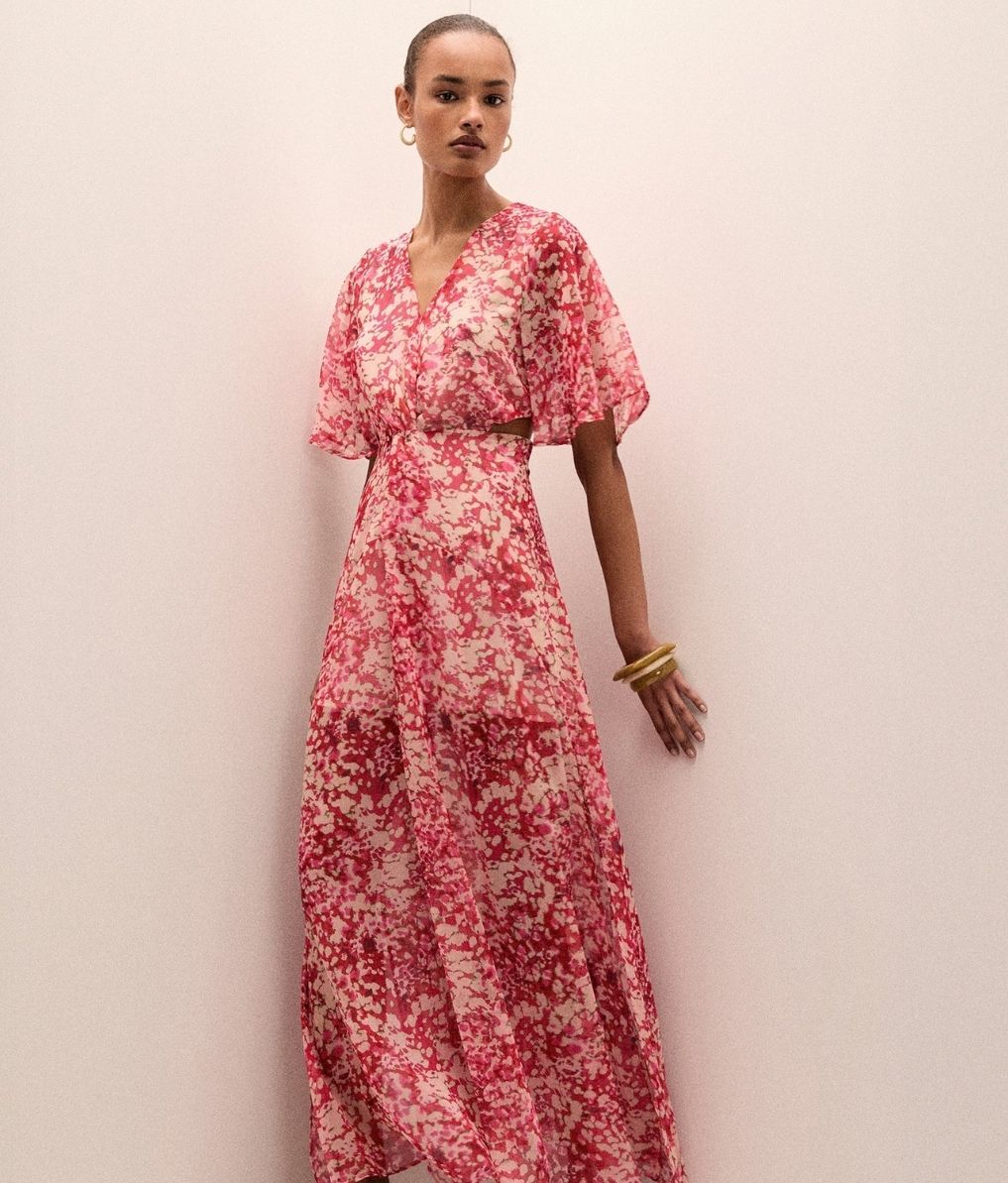 Vestido vaporoso de flores