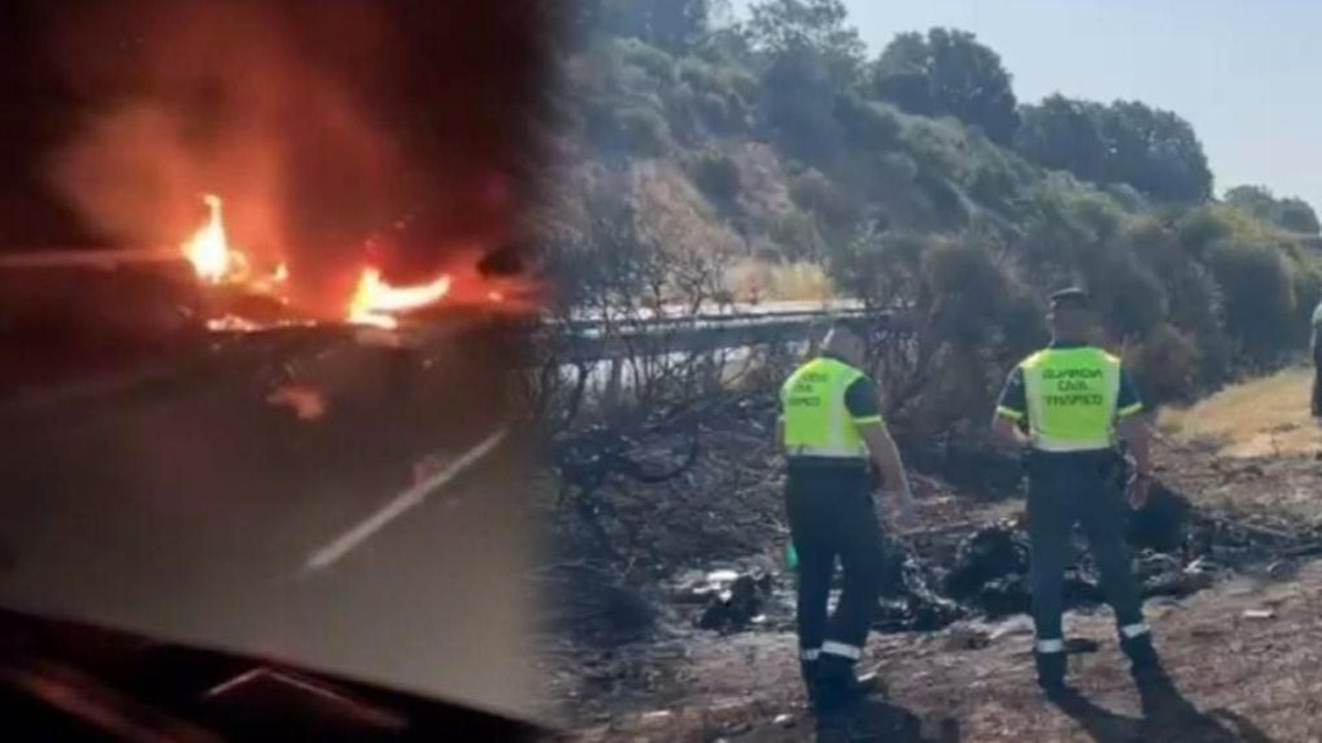 Así ha quedado el coche de Diogo Jota y su hermano tras el accidente mortal en Zamora