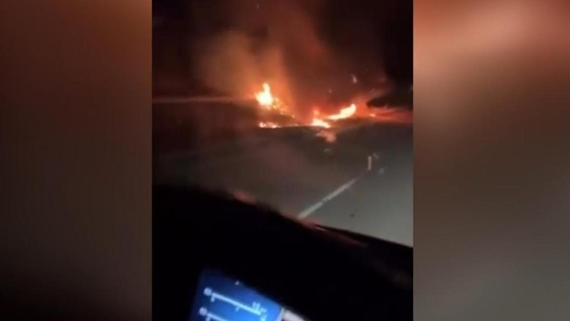 El vehículo de Diogo Jota, en el momento del accidente