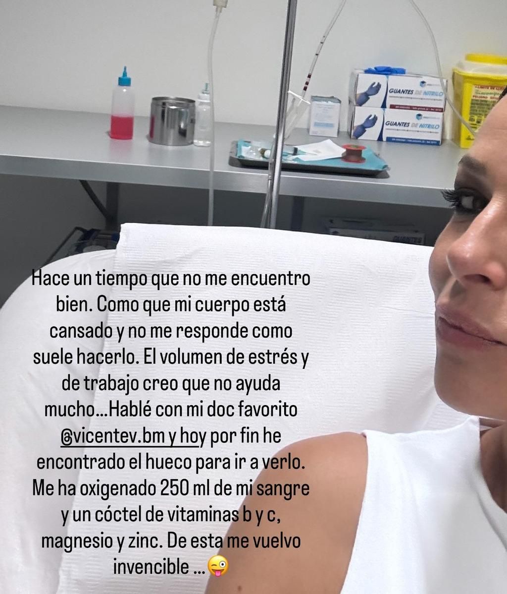 Eva González, en una clínica