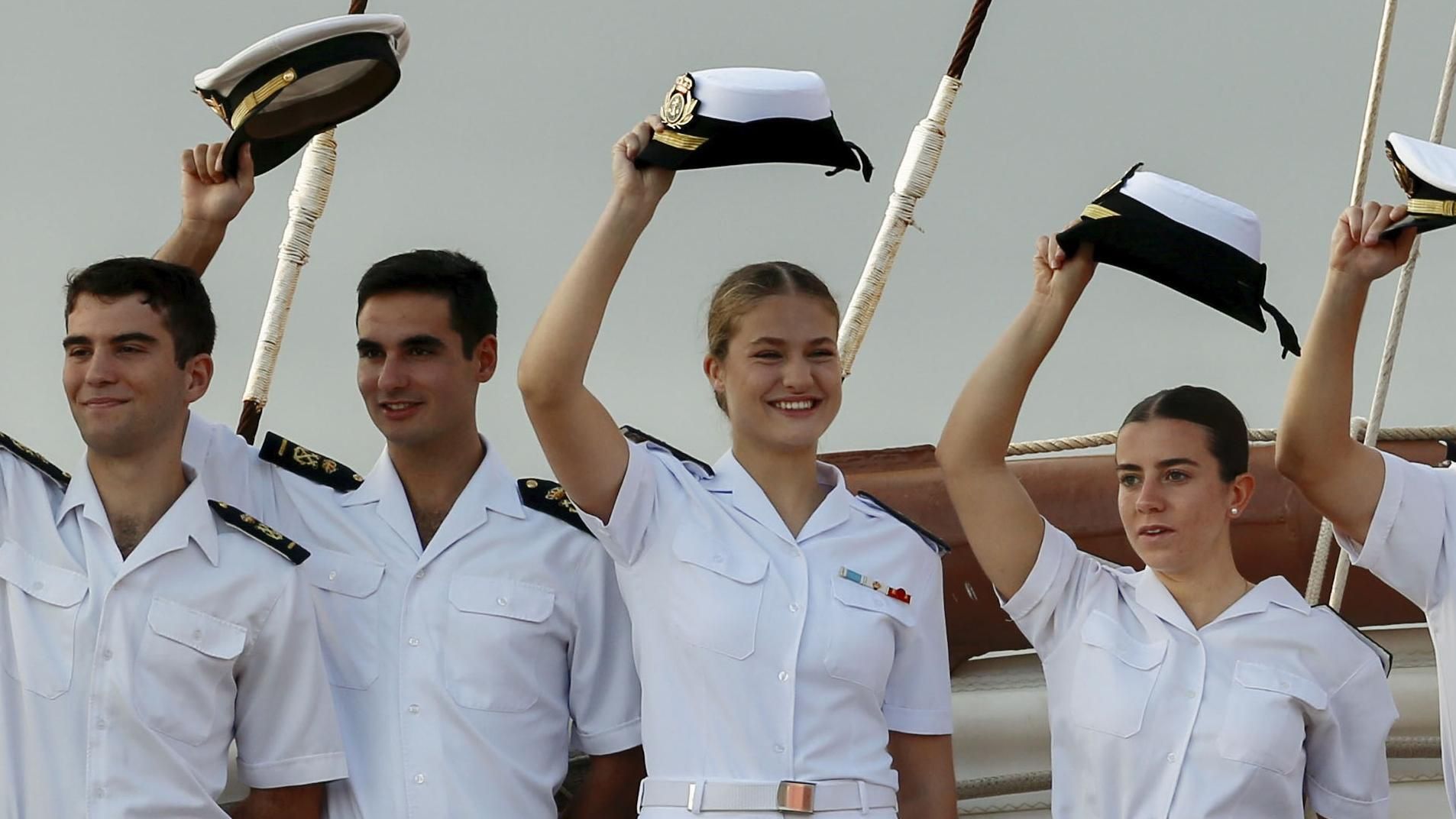 La princesa Leonor llega a Gijón tras embarcarse de nuevo en el 'Juan Sebastián de Elcano'