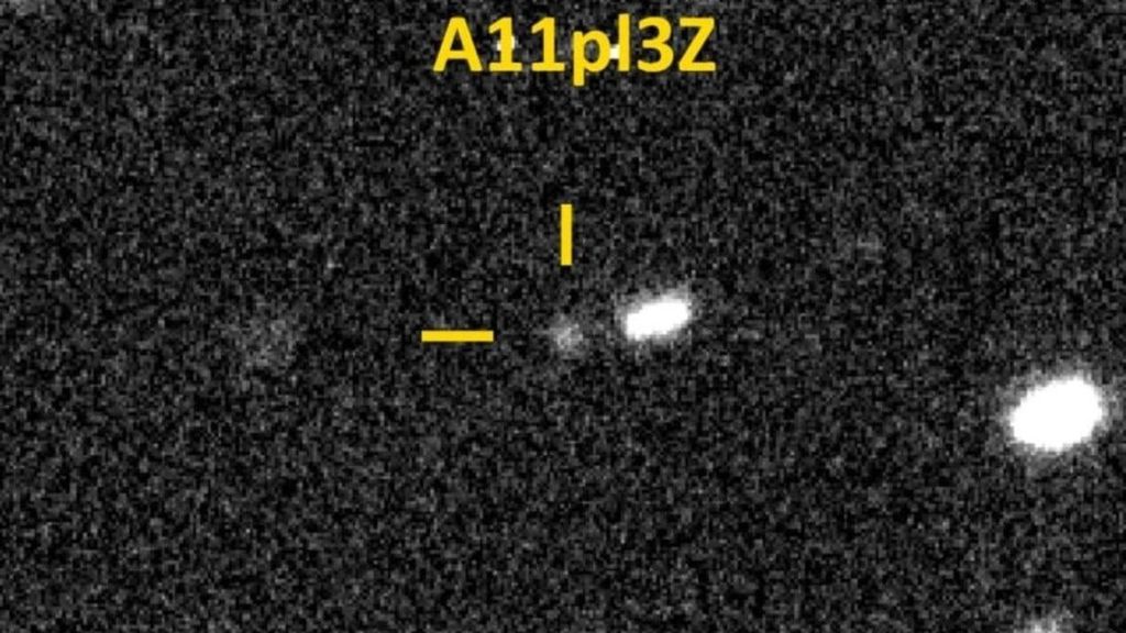 Primera imagen de A11pl3Z, el objeto interestelar que se acerca a la Tierra este próximo otoño