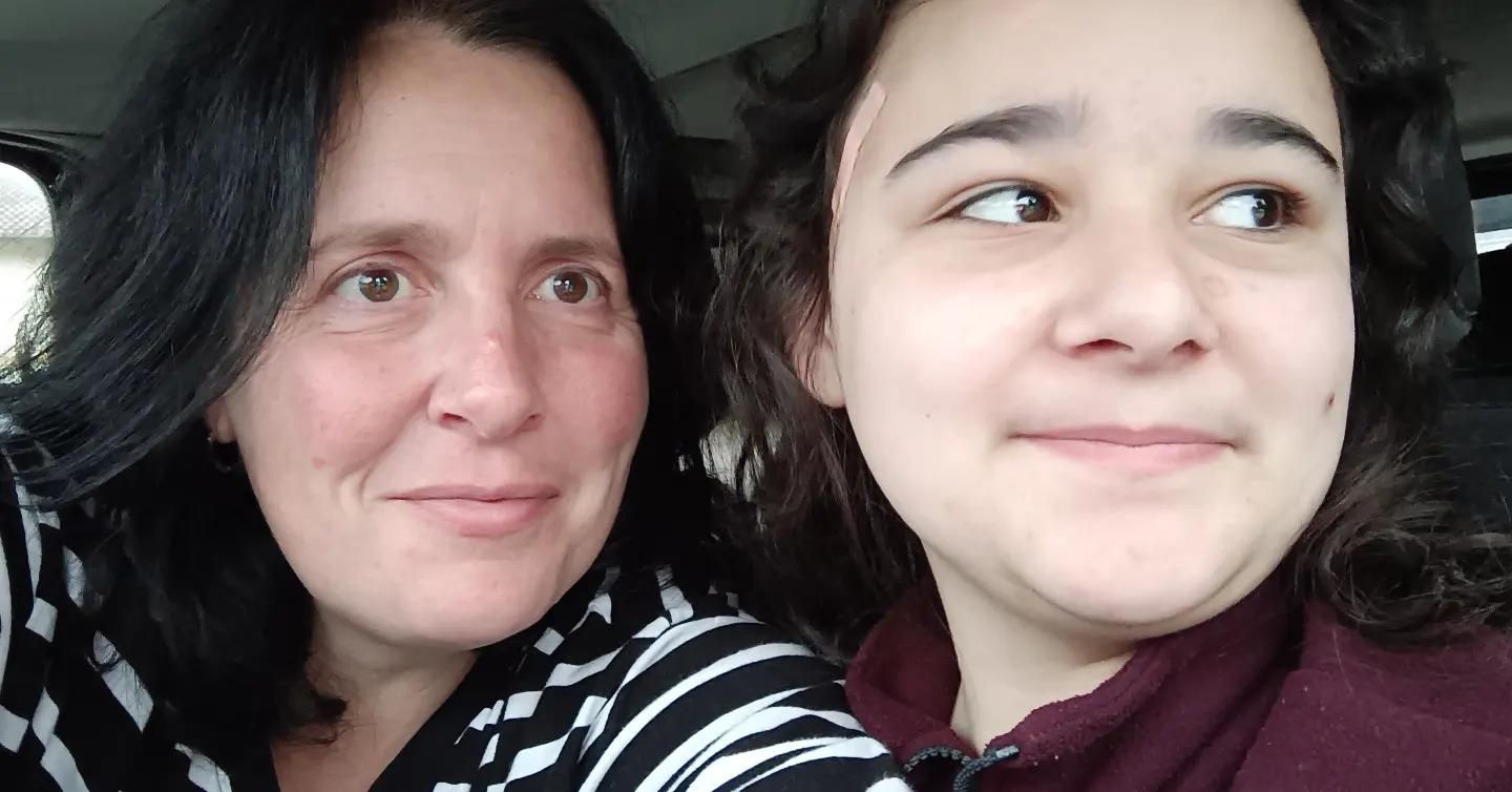 Raquel García junto a su hija Irati Raquel García junto a su hija Irati