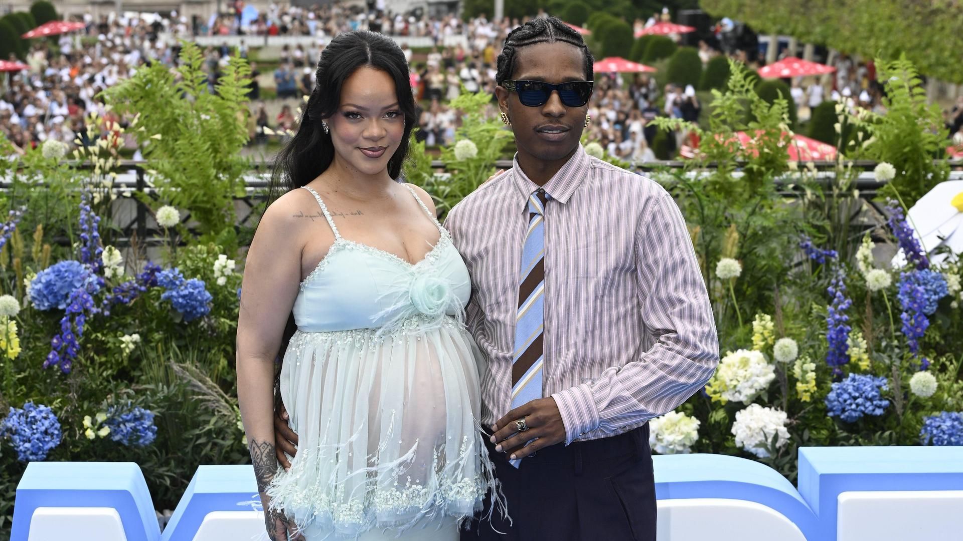 Rihanna y A$AP Rocky, en el estreno mundial de Pitufos