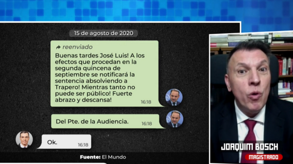 Bosch, sobre los secretos filtrados por el jefe de la Audiencia Nacional a Sánchez: "No es descartable que sea en un delito"
