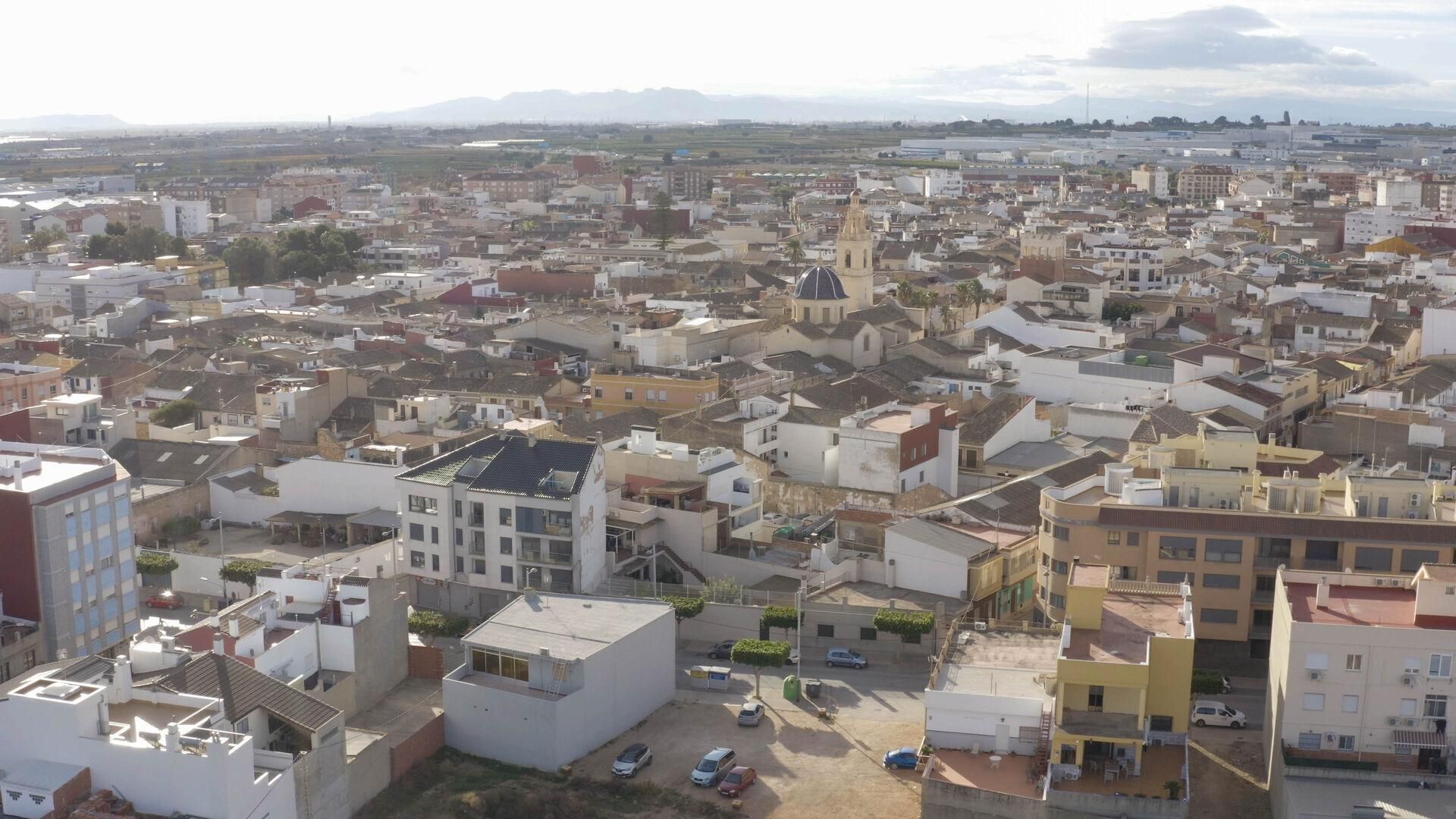 Vista aérea de la localidad de Alcasser