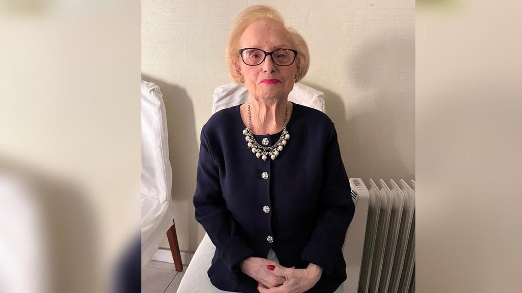 Esperanza Cortiñas el día de su 108º cumpleaños