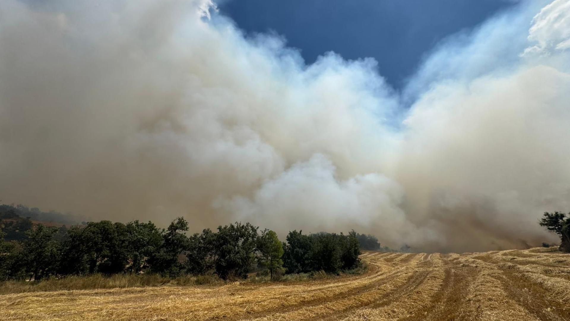 Incendio en la zona de Pinell de Solsonès, Lleida