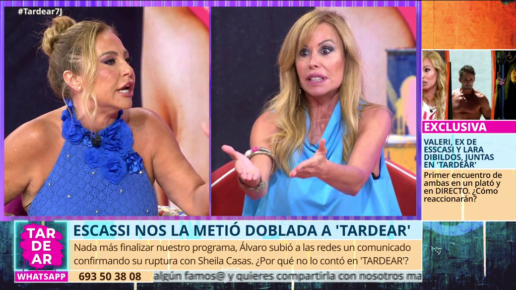 Lara Dibildos y Cristina Tárrega se enfrentan tras la ruptura de Escassi y Sheila Casas: "Me parece un poco feo por tu parte"
