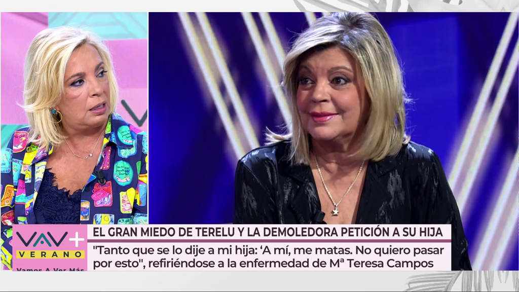 Carmen Borrego, impresionada con la confesión de Terelu Campos: "No pensé que lo tuviera tan interiorizado"