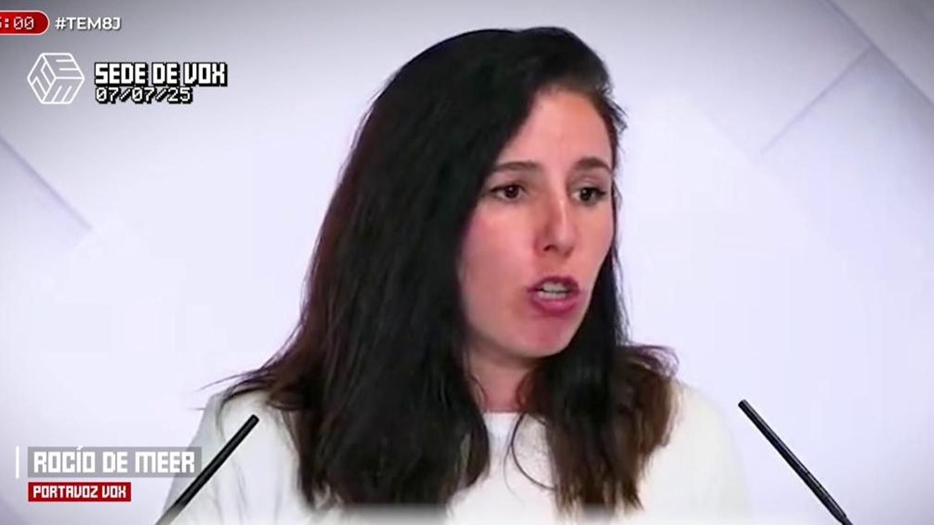 Las polémicas declaraciones de Rocío de Meer, portavoz de Vox, sobre la deportación de inmigrantes
