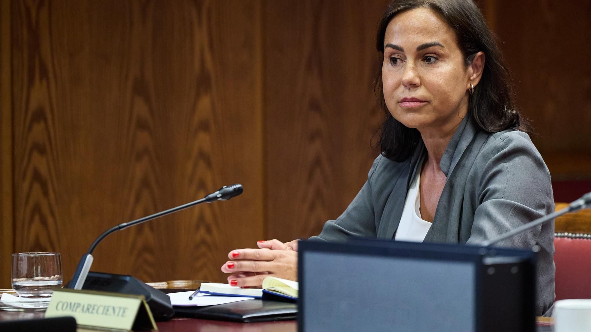 Archivo - La expresidenta de Adif Isabel Pardo de Vera durante su comparecencia ante la Comisión de Investigación sobre el ‘caso Koldo’, en el Senado.