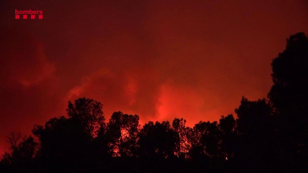 Continúa la preocupación en el sur de Tarragona por la evolución del fuego