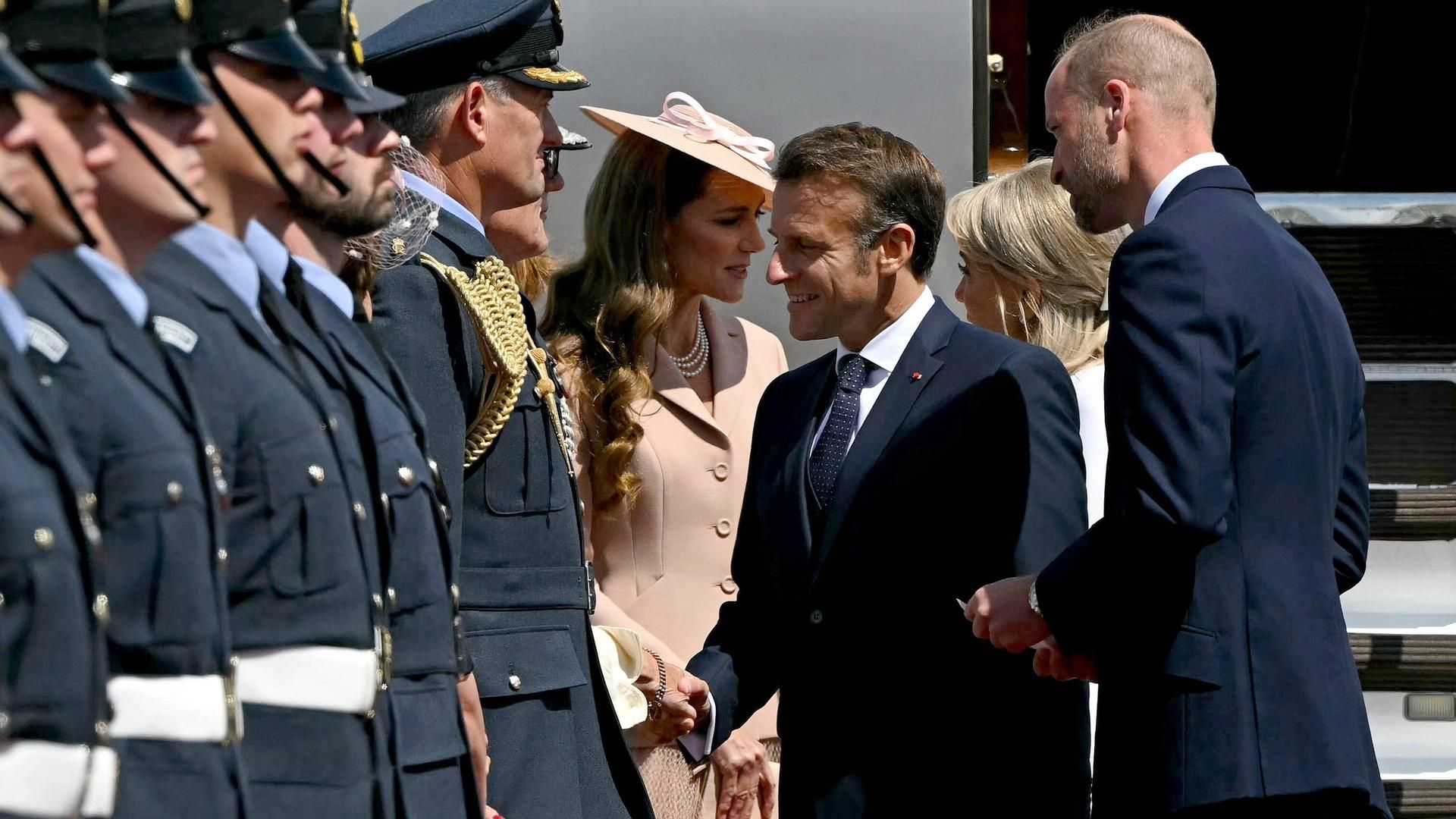 Los Macron y los príncipes de Gales