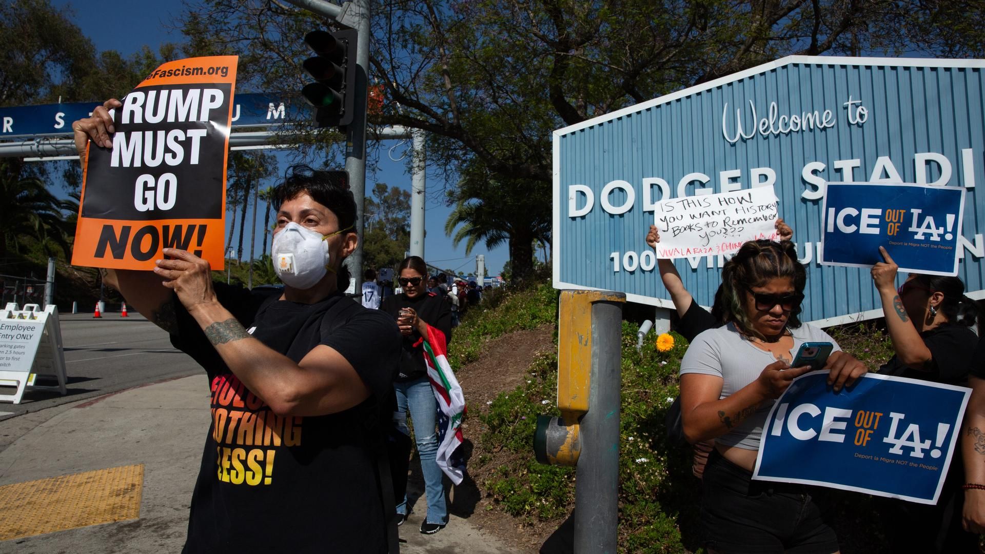 Protestas contra las patrullas policiales de fronteras en Estados Unidos