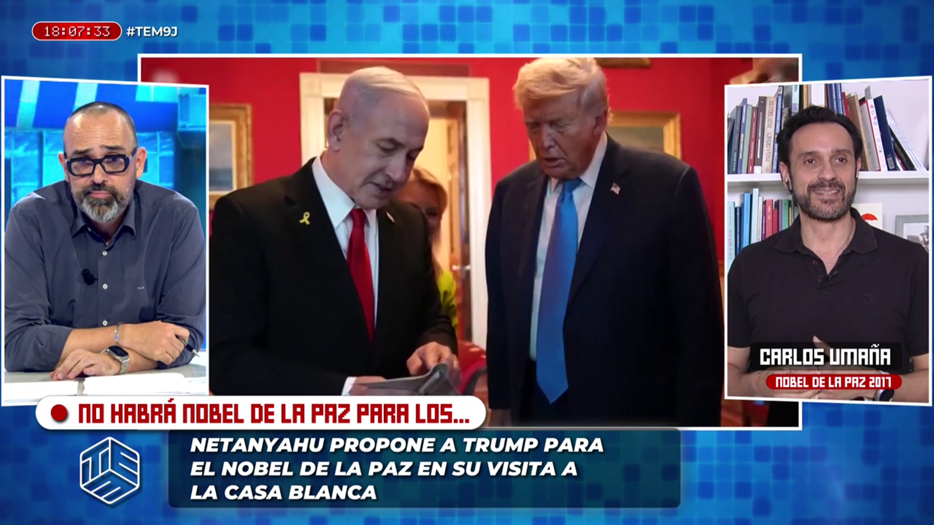Carlos Umaña, Premio Nobel de la Paz, ante la propuesta de Netanyahu de que Trump gane el galardón: "Es un descaro" Carlos Umaña, Premio Nobel de la Paz, ante la propuesta de Netanyahu de que Trump gane el galardón: "Es un descaro"