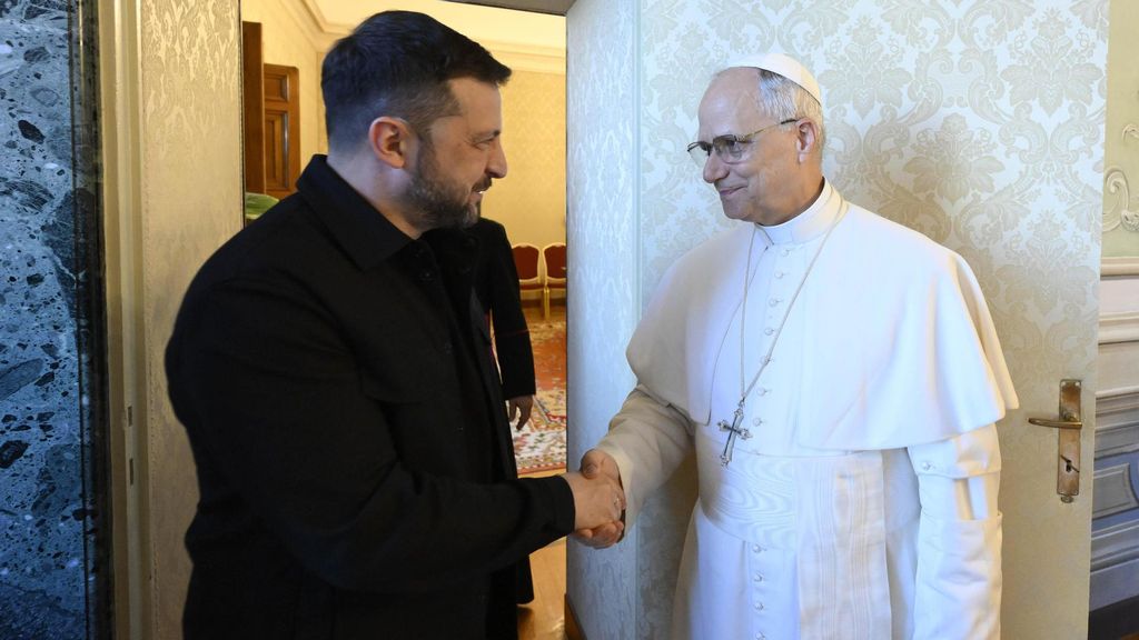 El papa León XIV recibe al presidente de Ucrania, Volodímir Zelensky