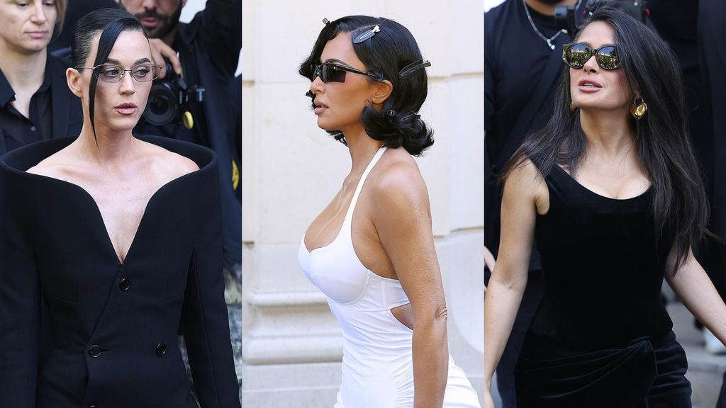Katy Perry, Kim Kardashian y Salma Hayek, en un montaje de fotos