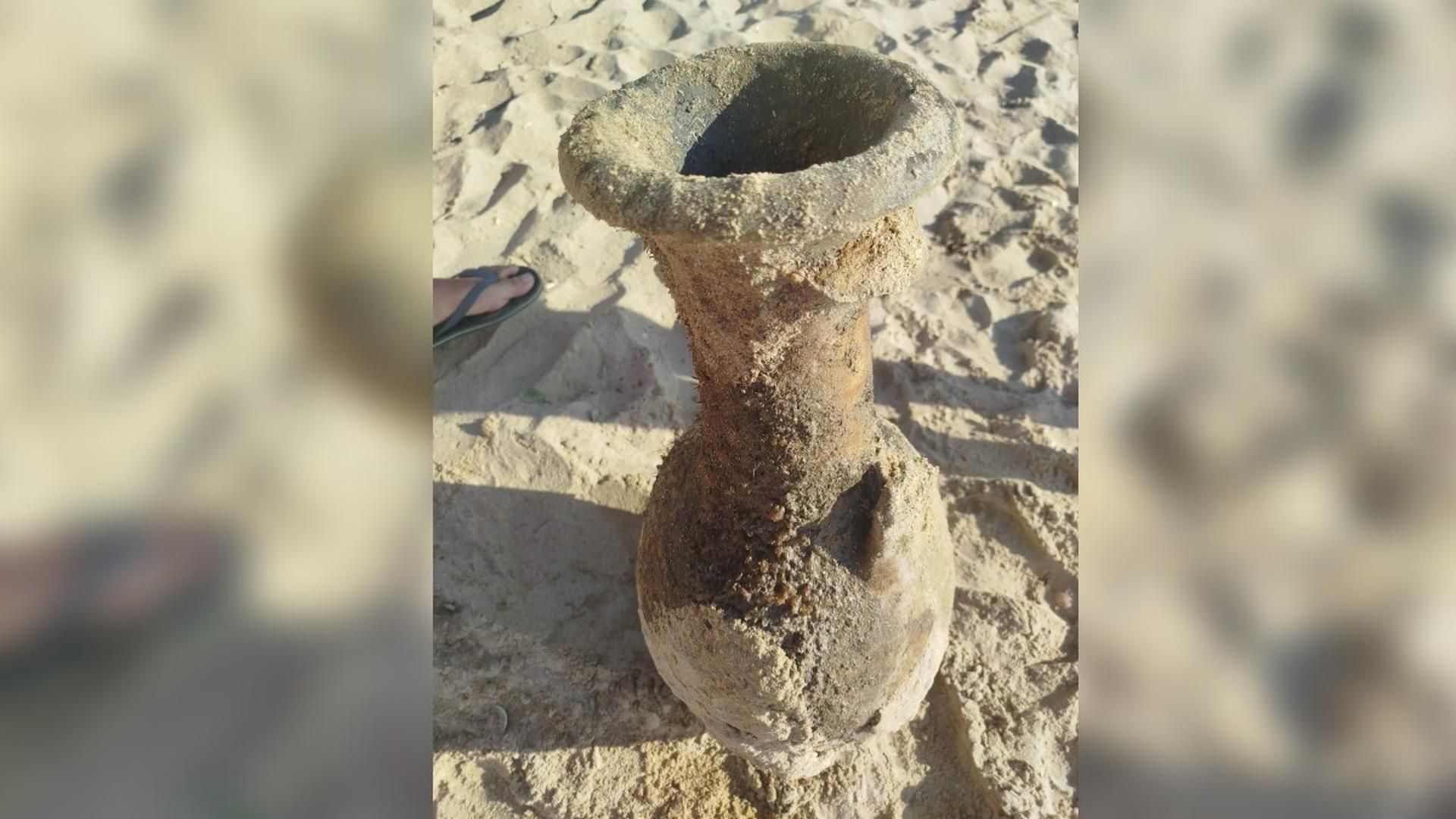 Pieza encontrada en la Playa de la Ministra de Puerto Real, Cádiz