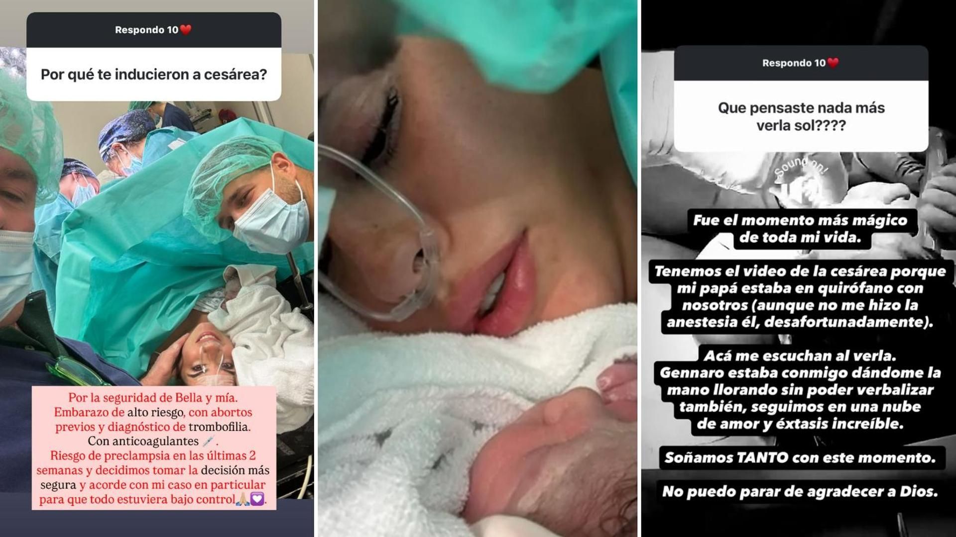 Sol Macaluso muestra y cuenta detalles inéditos de su parto por cesárea