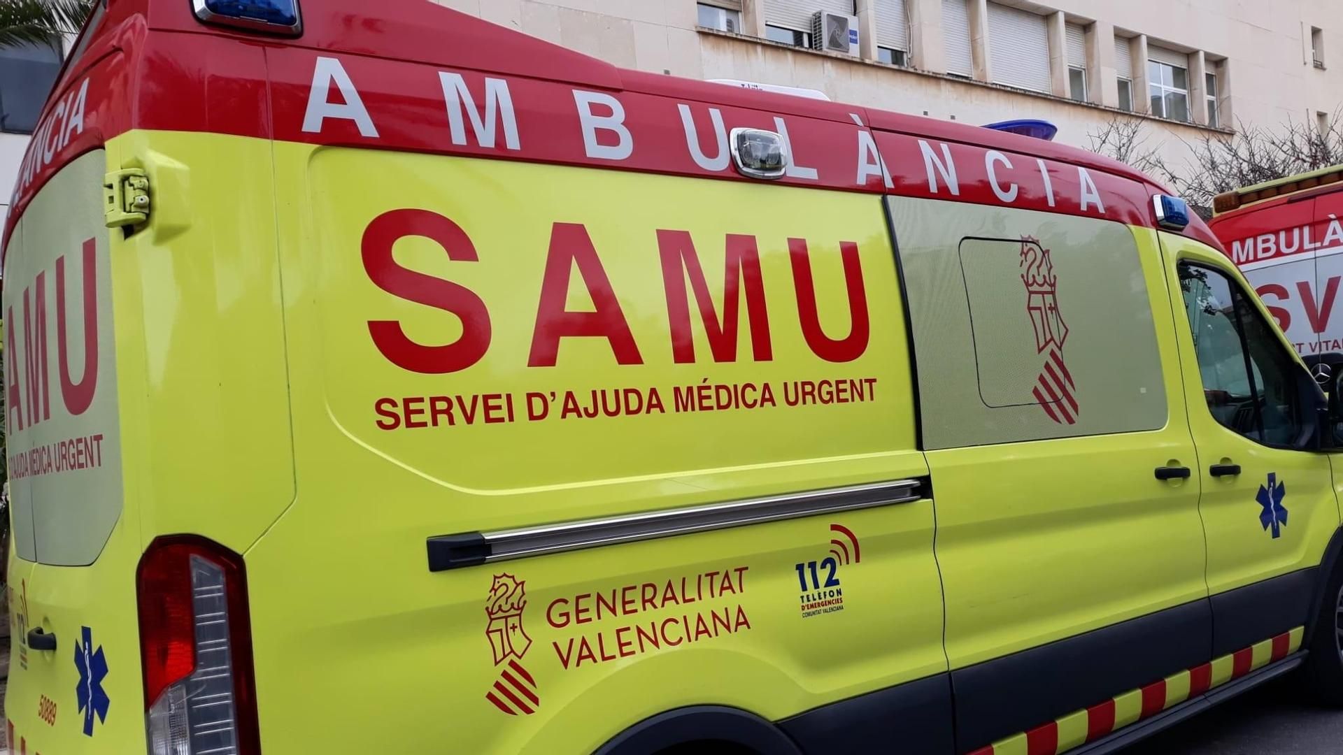 Una ambulancia del SAMU en Alicante
