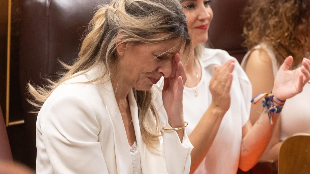 Yolanda Díaz rompe a llorar en el Congreso