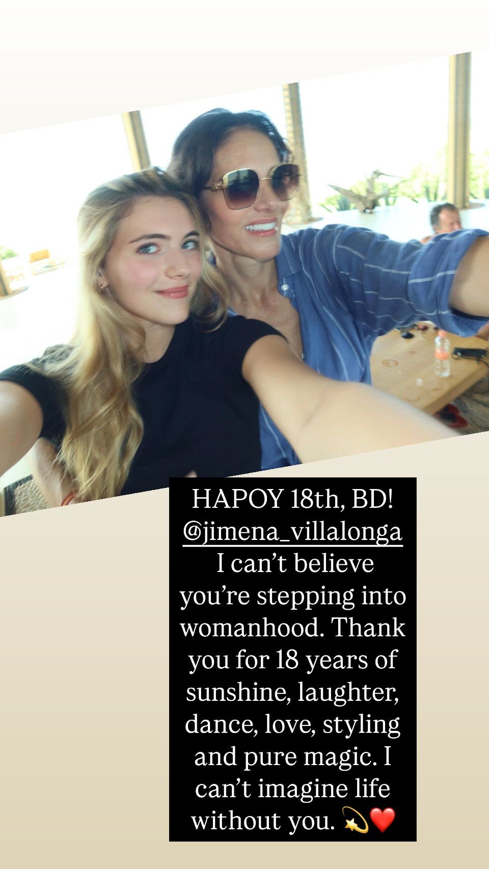 Adriana Abascal felicita a su hija Jimena