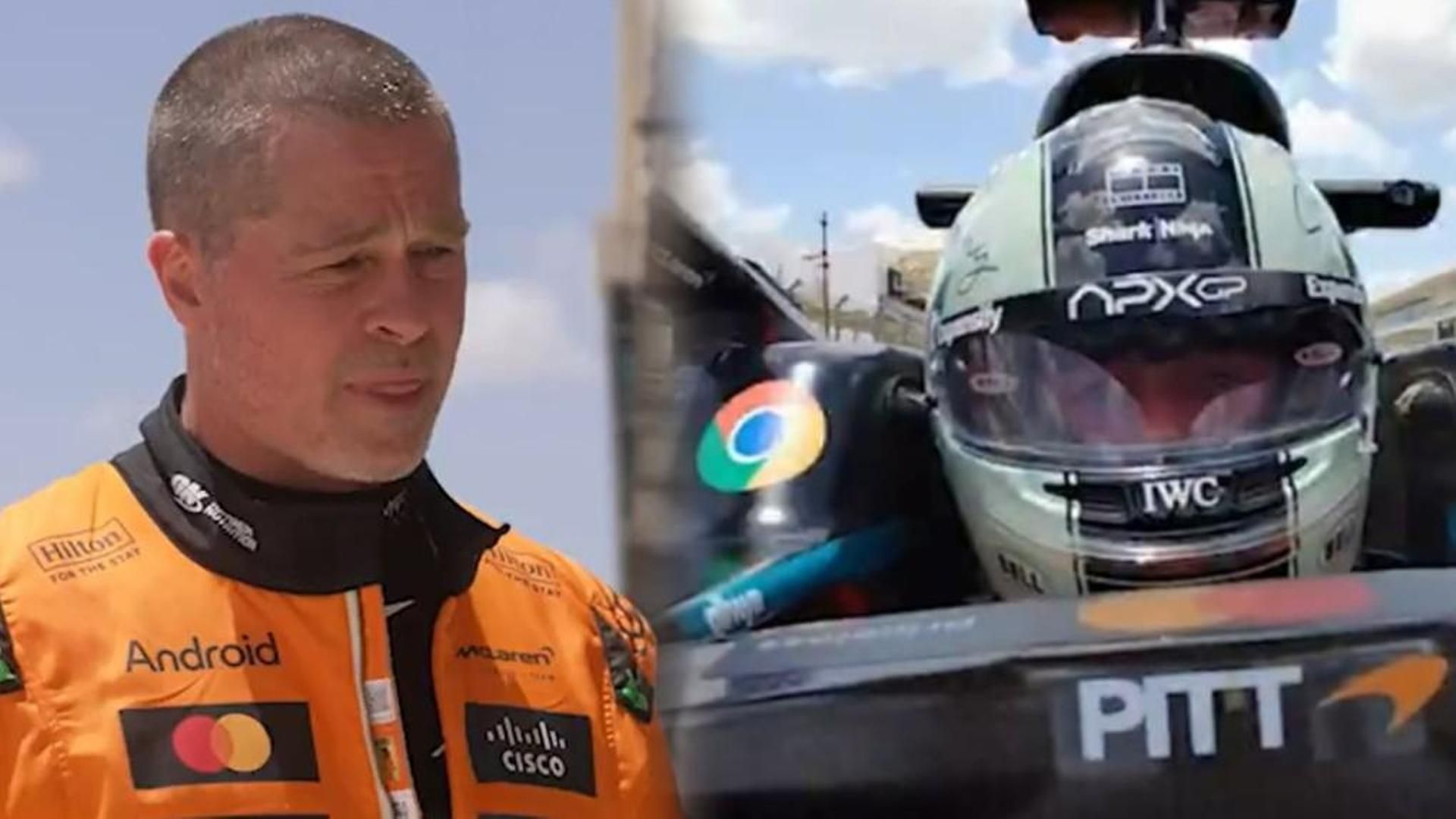 Brad Pitt conduce el McLaren de Lando Norris en Austin: "Me siento un poco intimidado"