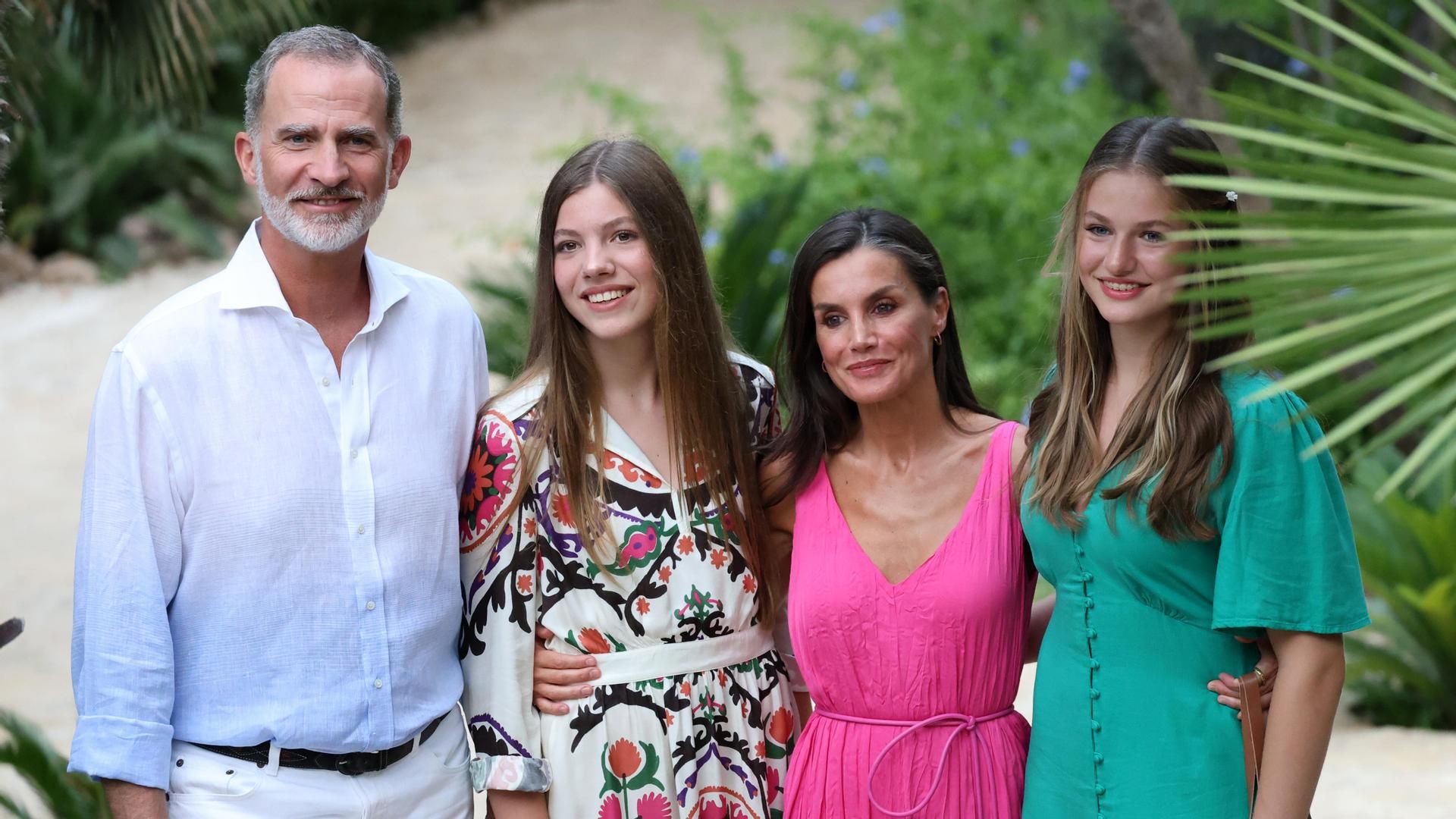 El rey Felipe IV, la reina Letizia, la Princesa Leonor y la Infanta Sofía