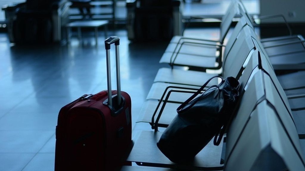 Equipaje en un aeropuerto, archivo